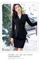 Load image into Gallery viewer, Pant Suit Office Clothes 4XL Plus Size 2 Piece Set Blazer Jacket Trousers Costume Interview Host Business Lady Work Suit ow0519