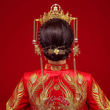 Load image into Gallery viewer, Chinese Bride headwear Phoenix crown wedding dress hairs wear accessories ancient costume Han accessories For Asian