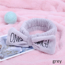 Load image into Gallery viewer, 2020 New OMG Letter Coral Fleece Wash Face Hairbands For Women Cute Soft Bow Girls Headbands Hair Bands Turban Hair Accessories