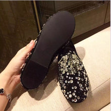 Load image into Gallery viewer, Gold Black 2020 Handmade Rhinestone  Men Shoes Crystal Loafers Male Luxury Party Wedding Shoes Slip on Men&#39;s Flat shoes