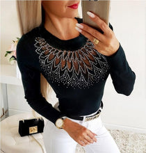 Load image into Gallery viewer, Fashion Bodycon Black White Women Pullover 2020 Autumn Winter Color Matching Knitting Female Turleneck Long Sleeve Sexy Sweater