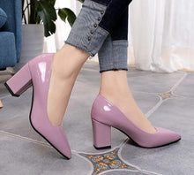 Load image into Gallery viewer, oymlg 2020 Women&#39;s High Heels Sexy Bride Party mid Heel Pointed toe Shallow mouth High Heel Shoes Women shoes big size 35-43