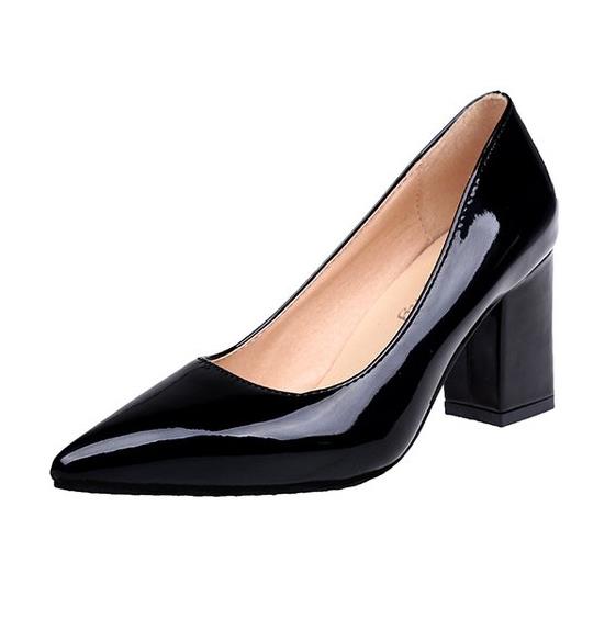 oymlg 2020 Women's High Heels Sexy Bride Party mid Heel Pointed toe Shallow mouth High Heel Shoes Women shoes big size 35-43