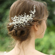 Load image into Gallery viewer, Mix Style Elegant Crystal Pearl Flower Hair Jewelry Wedding Hair Accessories Hair Comb Bridal tiara hair ornaments Wholesale