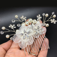 Load image into Gallery viewer, Mix Style Elegant Crystal Pearl Flower Hair Jewelry Wedding Hair Accessories Hair Comb Bridal tiara hair ornaments Wholesale