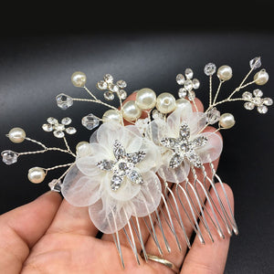 Mix Style Elegant Crystal Pearl Flower Hair Jewelry Wedding Hair Accessories Hair Comb Bridal tiara hair ornaments Wholesale