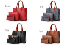 Load image into Gallery viewer, New Fashion 3 Psc/set Women&#39;s Handbags Large Capacity Women Bag Simple Shoulder Bags for Women 2020 Composite Tote Small Wallet