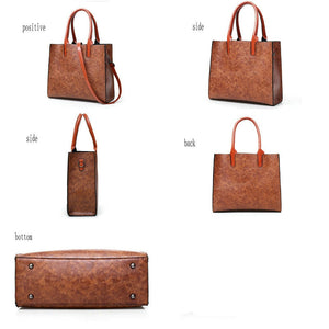 New Fashion 3 Psc/set Women's Handbags Large Capacity Women Bag Simple Shoulder Bags for Women 2020 Composite Tote Small Wallet