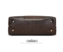 Load image into Gallery viewer, Ceossman New 3PCS Women&#39;s Bag Set Fashion Mirror Crocodile Pattern Handbag Solid Color Messenger Bag Shoulder Bag Wallet Bag