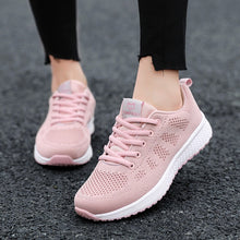 Load image into Gallery viewer, 2020 Women Shoes Flats Fashion Casual Ladies Walking Woman Lace-Up Mesh Breathable Female Sneakers Zapatillas Mujer Feminino