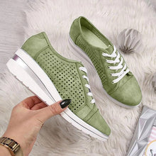 Load image into Gallery viewer, WDHKUN Autumn Women Flats Shoes Female Hollow Breathable Mesh Casual Shoes For Ladies Slip On Flats Loafers Lace Up Shoes Beach