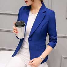 Load image into Gallery viewer, Black Women Blazer 2020 Formal Blazers Lady Office Work Suit Pockets Jackets Coat Slim Black Women Blazer Femme Jackets