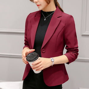 Black Women Blazer 2020 Formal Blazers Lady Office Work Suit Pockets Jackets Coat Slim Black Women Blazer Femme Jackets