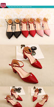 Load image into Gallery viewer, European style sandals female 2020 new word buckle thick with single shoes Women&#39;s pumps  small size 31 32 33 Baotou high heels