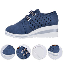 Load image into Gallery viewer, 2020 Flock New High Heel Lady Casual Women Sneakers Leisure Platform Shoes Breathable Height Increasing Shoes Women Flats