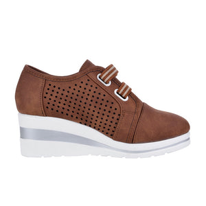 2020 Flock New High Heel Lady Casual Women Sneakers Leisure Platform Shoes Breathable Height Increasing Shoes Women Flats