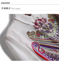 Load image into Gallery viewer, Silviye Vintage printed silk white Long Sleeve Shirt women&#39;s silk loose top new shirt in summer 2020