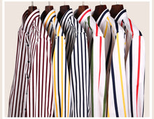 Load image into Gallery viewer, Long Sleeve Button Down Collar Men&#39;s Striped Shirts Comfortable Soft Cotton Shirt Slim Fit Smart Casual Male Tops Shirts