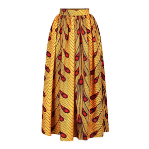 2020 News Ankara Style African Clothes Dashiki Print Top Skirts Fashion Feather Party African Dresses for Women Robe Africaine