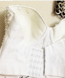 sexy High-end Hand-made Pearls Jewel Diamond Bralet Women's Bustier Bra Cropped Top Vest Plus Size AW011