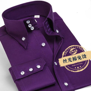 Deepocean Spring Autumn Men Shirt Cotton Shirts Men Clothes Fashion Casual Shirts Plsu Size Business Shirt Brand Clothing