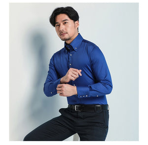 Deepocean Spring Autumn Men Shirt Cotton Shirts Men Clothes Fashion Casual Shirts Plsu Size Business Shirt Brand Clothing