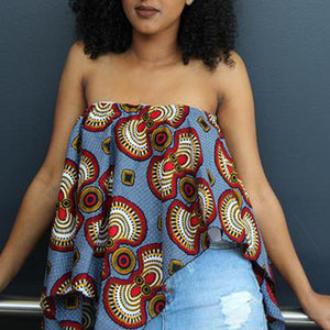 2020 summer sexy style fashion african women polyester plus size t-shirt