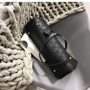 European Fashion Retro Female Tote bag 2020 New Quality PU Leather Women's Designer Large Handbag Lattice Chain Shoulder Bags