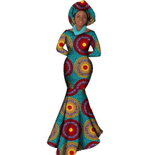 Load image into Gallery viewer, African Women Clothing Long Sleeve Dress Evening Sexy Dress Party Dresses Mermaid Dress Christmas Gift Plus Size 6XL BRW WY556