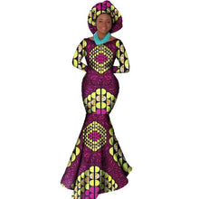 Load image into Gallery viewer, African Women Clothing Long Sleeve Dress Evening Sexy Dress Party Dresses Mermaid Dress Christmas Gift Plus Size 6XL BRW WY556