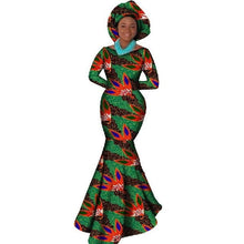 Load image into Gallery viewer, African Women Clothing Long Sleeve Dress Evening Sexy Dress Party Dresses Mermaid Dress Christmas Gift Plus Size 6XL BRW WY556