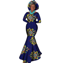 Load image into Gallery viewer, African Women Clothing Long Sleeve Dress Evening Sexy Dress Party Dresses Mermaid Dress Christmas Gift Plus Size 6XL BRW WY556