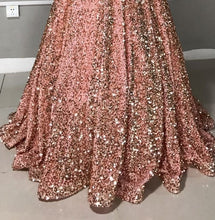 Load image into Gallery viewer, Evening Prom Dresses 2020 Woman Party Night Muslim Ball Gown Gold Long Plus Size Dresses