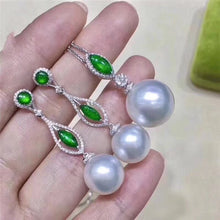 Load image into Gallery viewer, D727 PEARL SET FINE JEWELRY 925 STERLING SILVER ROUND 9-12MM NATURE FRESH WATER WHITE PEARLS JEWELRY SETS FOR WOMEN PRESENTS