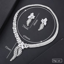 Load image into Gallery viewer, GODKI Luxury Flowers Necklace Earring Set Jewelry Set For Women Wedding Luxury Full Cubic Zircon Dubai Bridal Jewelry Set 2020