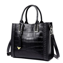 Load image into Gallery viewer, Female Big Tote Bag Genuine Leather Retro Crocodile Pattern Women Handbag Lady Classic Shoulder Messenger Bags Shopping Purse