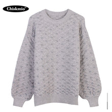 Load image into Gallery viewer, Fashion Pearl Beaded Oversize Sweater Women Knitwear Tops Thick Warm Cotton Loose Pullover Casual Pearl Sweaters Women Clothes