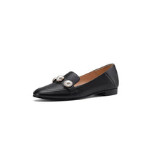 Load image into Gallery viewer, Smeeroon 2021 Big Size 34-40 Genuine Leather Single Shoes Women Pumps Top Quality Pearl Spring Summer Casual Shoes Ladies