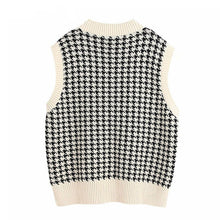 Load image into Gallery viewer, Women Fashion Knitted Vest Sweater V Neck Sleeveless Side Vents Loose Female Waistcoat Chic Tops Oversized winter clothes women