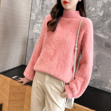 Load image into Gallery viewer, 2021 Women Knitted Sweater and Pullovers Oneck Pearls Beading Sweater Sweet Pull Jumpers Long Sleeve Kawaii Pull Femme Warm Top