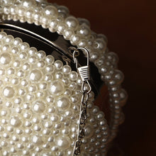 Load image into Gallery viewer, Luxy moon Pearl Evening Purse Women White Heart Hand Bag Bridal Wedding Dinner Party Purse Ladies.