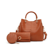 Load image into Gallery viewer, Alligator 3-piece Set Composite Bag Designer High Quality PU Leather Women Handbag Ladies Fashion Small Shoulder Crossbody Bag