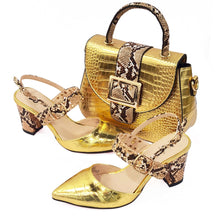 Load image into Gallery viewer, New Arrival Italian Shoes and Bags Set Envio Gratis African Matching Shoes and Bags Italian In Women Nigerian Women Wedding Shoe