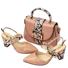 Load image into Gallery viewer, New Arrival Italian Shoes and Bags Set Envio Gratis African Matching Shoes and Bags Italian In Women Nigerian Women Wedding Shoe