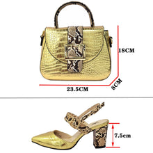 Load image into Gallery viewer, New Arrival Italian Shoes and Bags Set Envio Gratis African Matching Shoes and Bags Italian In Women Nigerian Women Wedding Shoe