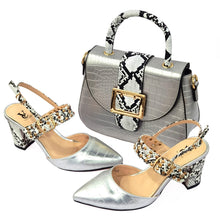 Load image into Gallery viewer, New Arrival Italian Shoes and Bags Set Envio Gratis African Matching Shoes and Bags Italian In Women Nigerian Women Wedding Shoe