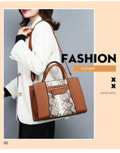 Load image into Gallery viewer, AIBODUO Two Piece Handbag For Women 2020 New Color Contrast Snake Print Composite Bag Fashion Two Piece Set Shoulder Bag