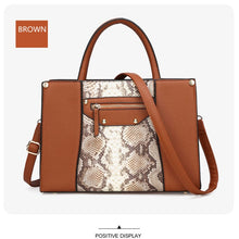 Load image into Gallery viewer, AIBODUO Two Piece Handbag For Women 2020 New Color Contrast Snake Print Composite Bag Fashion Two Piece Set Shoulder Bag