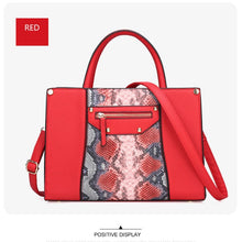 Load image into Gallery viewer, AIBODUO Two Piece Handbag For Women 2020 New Color Contrast Snake Print Composite Bag Fashion Two Piece Set Shoulder Bag