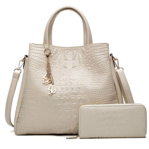 2 Set Fashion PU Leather Shoulder Bags 2021 Women Bag High Quality Ladies Handbags Tote Bag Purses Designer large Bolsos Mujer